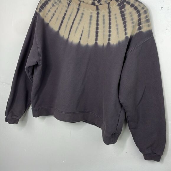 Madewell Tie-Dye Resourced Cotton Swing Sweatshirt Crewneck Small Grey - Picture 3 of 12